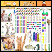 150 Pcs Cat Toys for Indoor Cats - Interactive Kitten Toy Pack, Mice, Balls Cr
