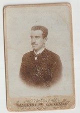 Antique Cabinet Card Photo Ottoman Man Vidin Bulgaria 1900 Mustafa Oglu Mehmet