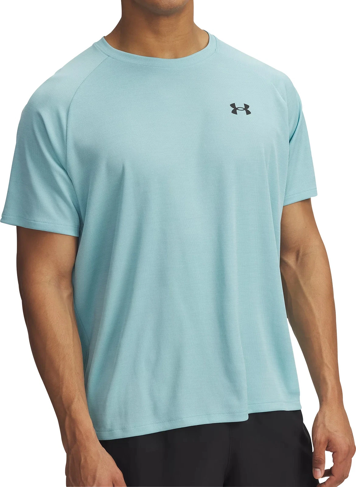 Under Armour Tech Textured Mens Training Top Blue Short Sleeve Gym T-Shirt