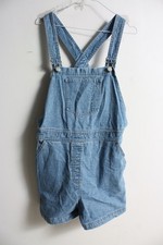 St Michael Vintage M&S Womens Denim Shorty Dungarees - Blue - Size 12 (m40)
