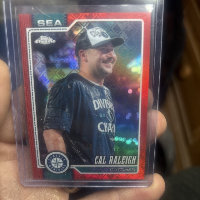 2026 Topps Chrome Cal Raleigh Seattle Mariners Red Refractor #1/5