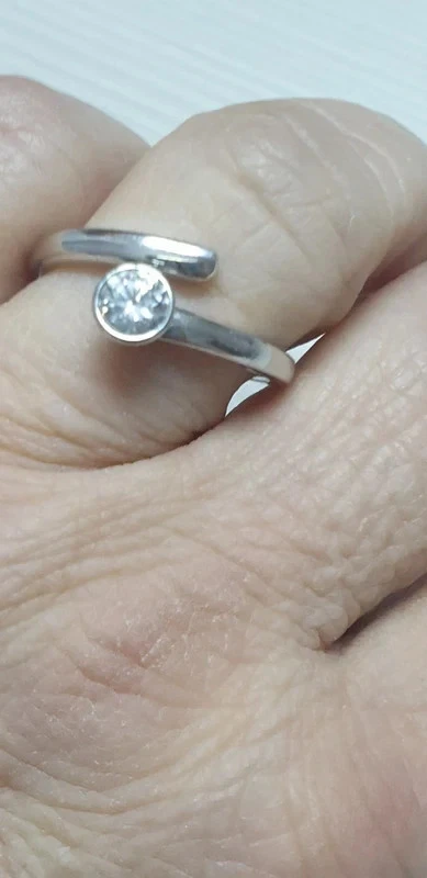 Anello Swarovski rodiato oro bianco - Immagine 4 di 4