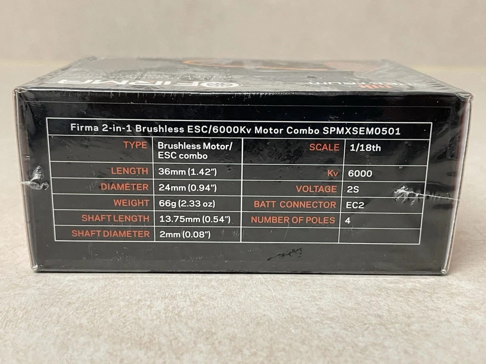 Spektrum SPMXSEM0501 Firma 2 in 1 Brushless ESC + 6000Kv Motor Combo NEW SEALED - Image 2 of 3