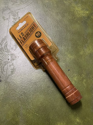 #ad 2014 Menards LED flashlight with Wooden case 80 Lumens $29.00