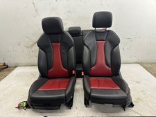 15-18 Audi S3 Split Red Black Leather Seats 8v A3 Oem 15-18 Audi S3 Split Red Black Leather Seats 8v A3 Oem