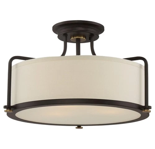 Quoizel QF1715WT Calvary Large Semi-Flush Mount in Western Bronze - Picture 3 of 4