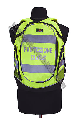 ZAINO SACCA BORSA PROTEZIONE CIVILE NAZIONALE ALTA VISIBILITA' CON  RIFRANGENTI | eBay