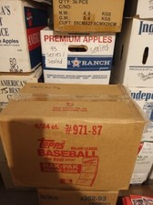 1987 TOPPS BASEBALL RAK-PAK RACK PACK CASE 6 box case