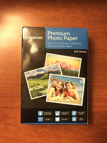 Polaroid Premium Photo Paper 6 X 4 Inch Premium Gloss Paper 100 Sheets - Picture 2 of 3