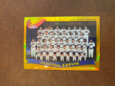 2002 Topps Chrome Montreal Expos Team Card #658 Gold Refractor Rare Short Print