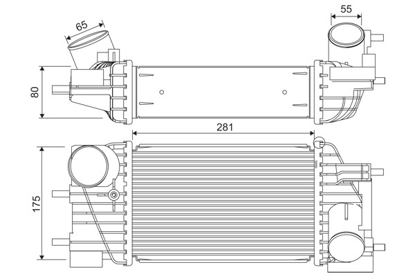 822919 VALEO Intercooler, charger for NISSAN