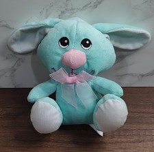Greenbrier Mint Green Bunny Rabbit Plush Stuffed Animal White Pink Bow Easter S5