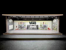 Vans Sneaker Garage Theme FOR Hot Wheels 1:64 Model Diorama Garage LED Lighting