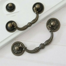 3" 3.75"Vintage Drop Bail Dresser Drawer Pull Antique Bronze Cabinet Handle