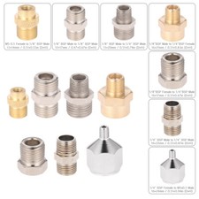 Pro 7pcs Airbrush Adaptor Kit Fitting Connector Set Fr Compressor Airbrush Hose