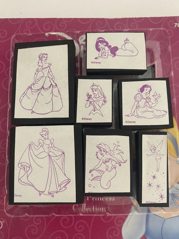 Juego de 7 estampillas montadas en espuma All Night Media Disney Princess RS3 Foto 3 de 4