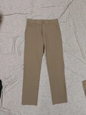 Rhône Commuter Pants Mens 31x32 Classic Regular Fit Beige Stretch #100161 ❗FLAW❗