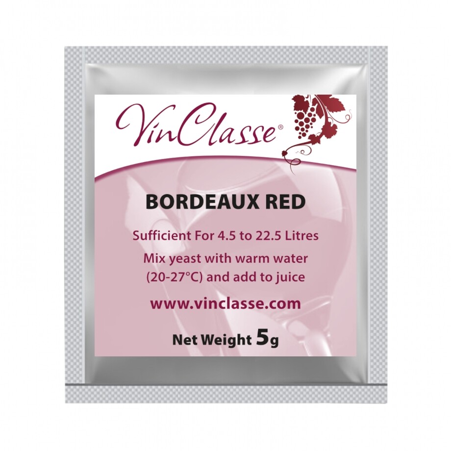 Vinclasse Bordeaux Red Wine Making Yeast - 5g Sachet
