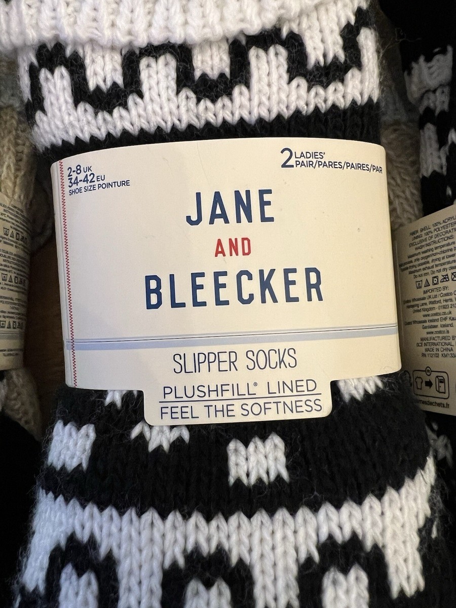 Jane and Bleecker Slipper Dog Socks Plushfill Lined RRP £25