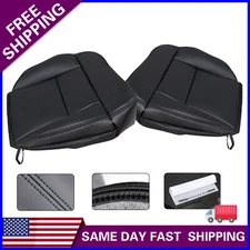 Both Side Bottom Replacement Leather Seat Cover For 04-07 2008 Ford F150 Black