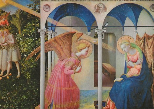 Postcard Fra Angelico "Annunciation" (detail) c1426 Museo del Prado, Madrid MINT - 第 1/1 張圖片