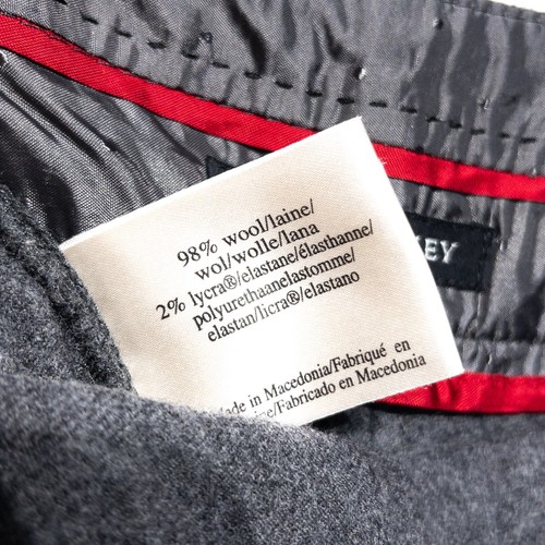 Laura Ashley Dark Grey High Rise Straight Leg Smart Wool Trousers - Size 12 - Picture 10 of 12