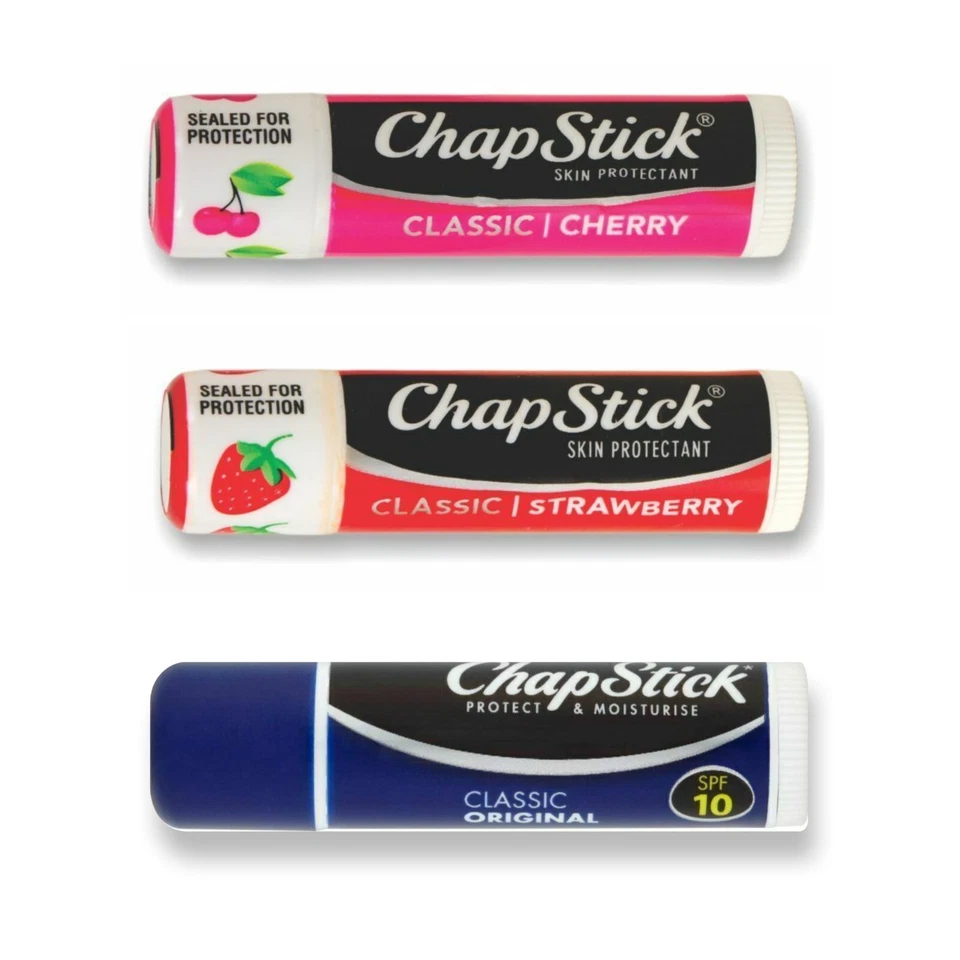 ChapStick Moisturising Lip Balm For Dry Chapped Lips Strawberry Cherry Original
