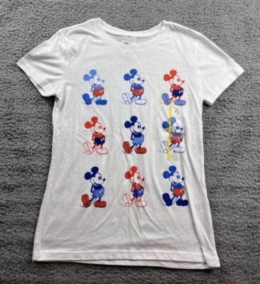  NWT Disney Mickey Mouse Short Sleeve Logo T-Shirt Women's Size L 