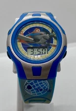 DISNEY MZB Licensed Watch New Battery Day/Date Kids Boys Girls Blue/Silver Case