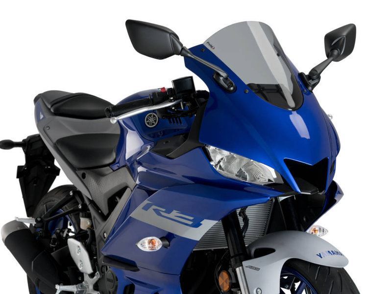 Puig Light Smoke R-Racer Screen Yamaha YZF R3 2019-2024