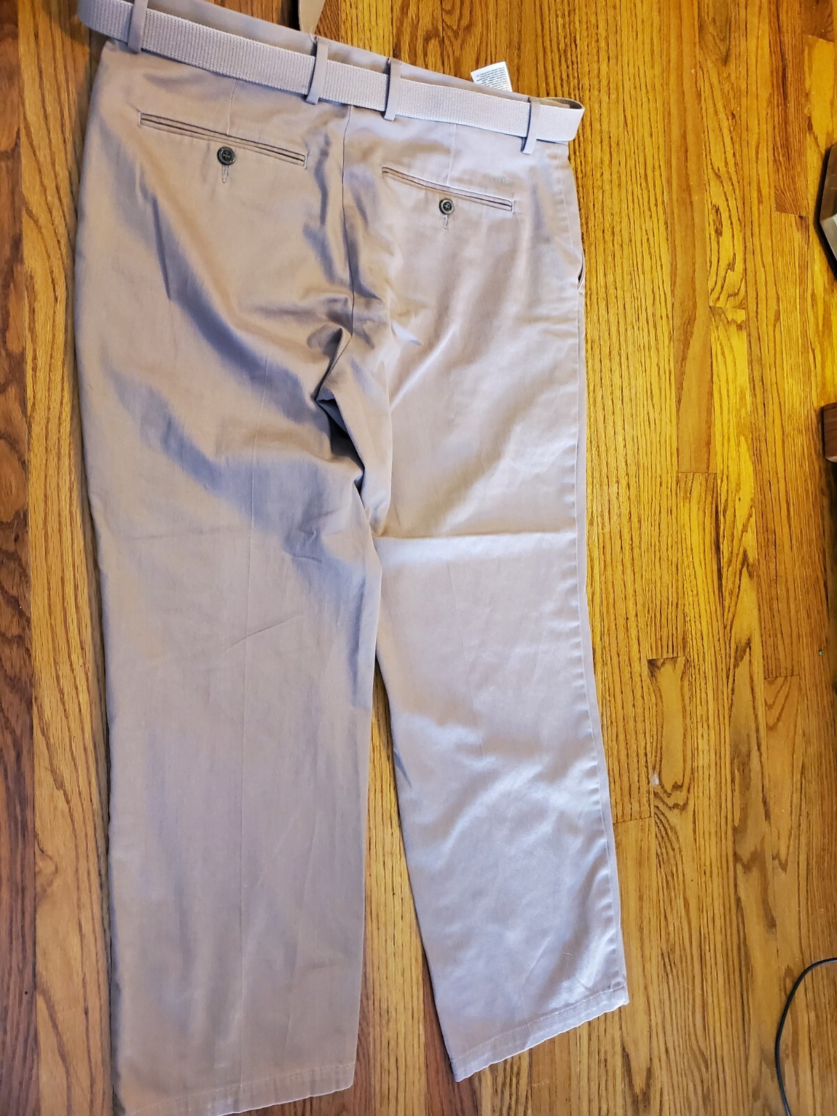 mens Dockers straight fit khaki tan pants 36x29 cotto… Gem