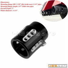 Motorcycle Exhaust Pipe End Cap Tip For Harley 1-3/4" Straight Cut Exhaust Pipes