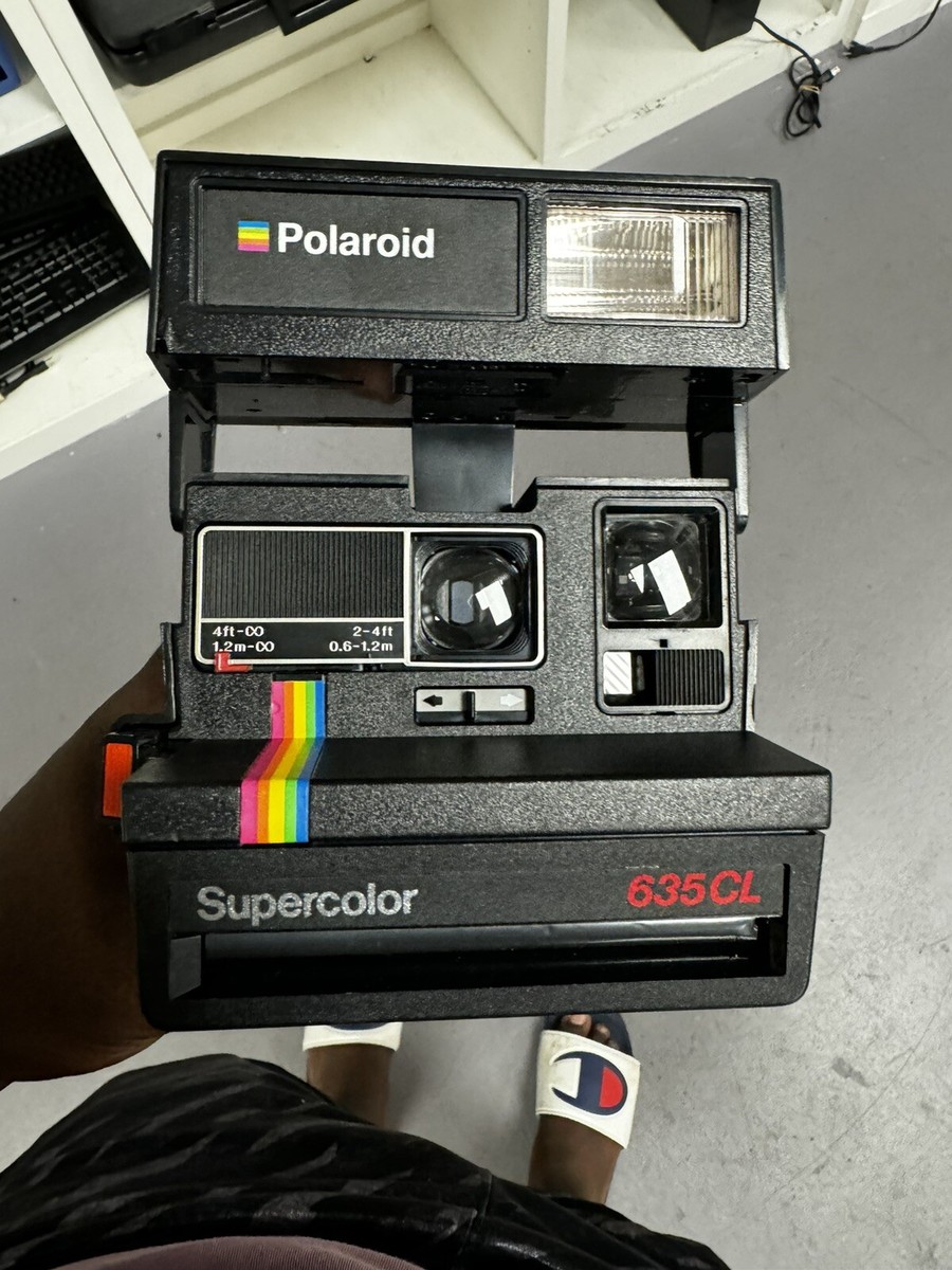 Polaroid Supercolor Camera 635CL Rainbow Stripe Vintage Film