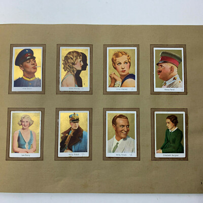 german cigarette cards 1930s German Cigarette Cards in Album Movie Stars Beautiful Images Bulgaria