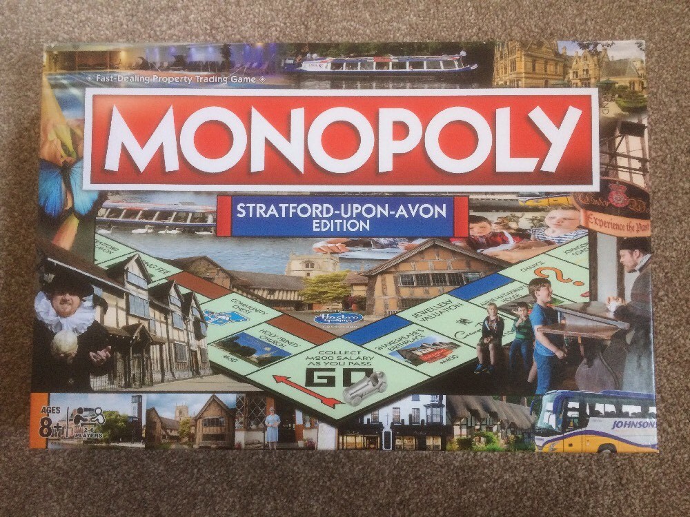 STRATFORD Upon AVON MONOPOLY Board Game RARE Collectable ERROR MISPRINT