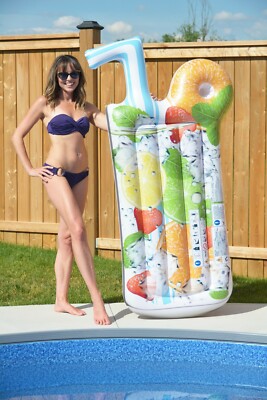 Cool Lounger Luftmatratze ca. 183cm x 99cm Drinkoptik Sommer Baden Schwimmen