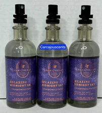 Bath & Body Works Relaxing Midnight Sky Chamomile Patchouli Oil Mist  set of 3