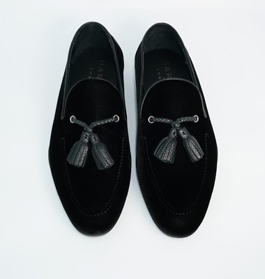 Harry\'s of London Black Tassel Loafers Tweed Soft Milled Calf Black – Harrys London main image 3