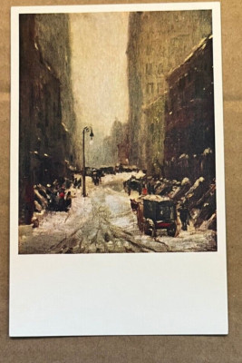 UNUSED PC - SNOW IN NEW YORK, BY R. HENRI, NATL. GALLERY OF ART, WASHINGTON D.C.