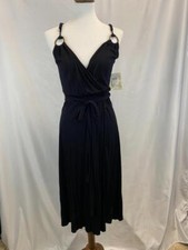 LAPIS Women's Soft Black V-Neck Long Maxi Dress Sz S NWT NEW