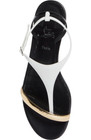 100% AUTHENTIC NEW WOMEN LOUBOUTIN ATHINITA COLOR BLOCK SANDALS EU 37.5/US 7.5 — photo 4