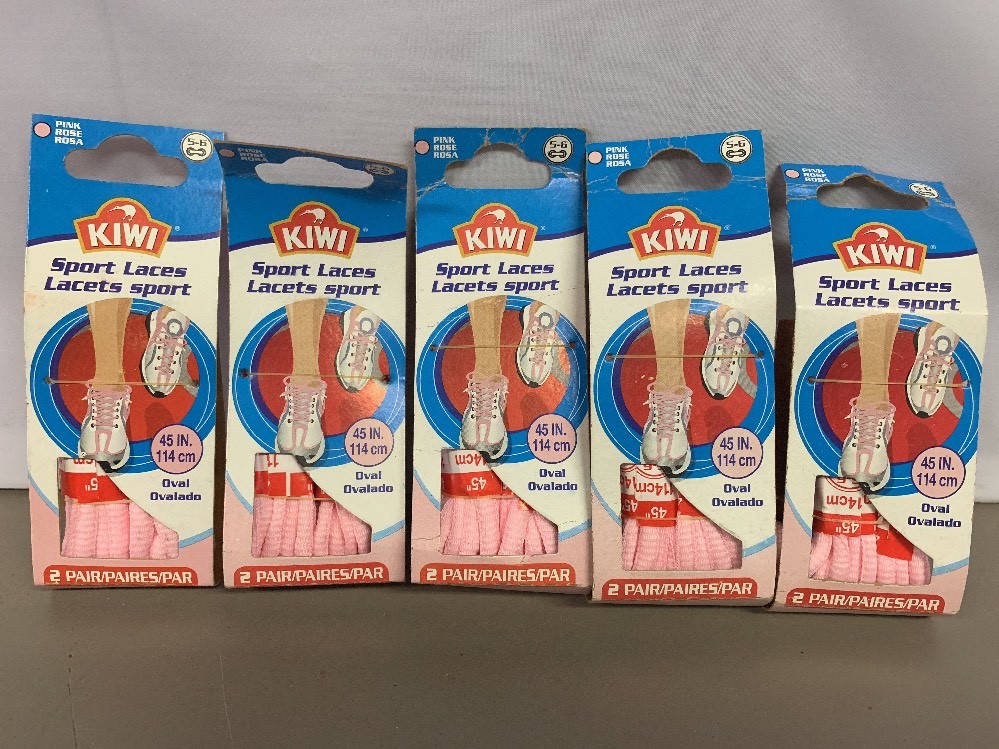 5 Packages Of Pink 45 Inch Kiwi Sport Shoe Laces Oval Running Sneaker L