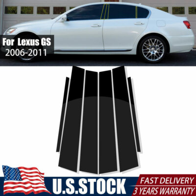 Car Pillar Posts Door Window Trim Decal Cover For Lexus GS 300 350 430 2006 Fit 350/460/450h 2008-2011 Exterior Parts Stickers - 34