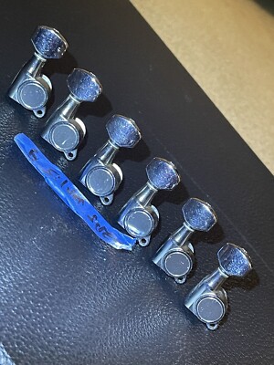 80 s Kramer Chrome Gotoh Tuners 6 In Line Right Hand 45 Degree Tuners & 6 Screws
