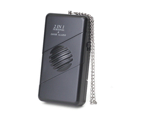 2 in 1 Personal Door Alarm; Hangs on Your Door Knob; 120 Decibals; Travel Safety - Picture 2 of 4