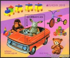 s52385 AZERBAIJAN MNH** 2015 Europe CEPT S/S OLD GAMES