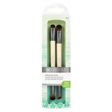 EcoTools Eye Enhancing Duo Brush Set Define Blend & Smudge Eyeshadow & Liner