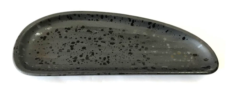 Pratos de melamina resistentes sushi tempura salada sashimi lanche preto - Imagem 2 de 4