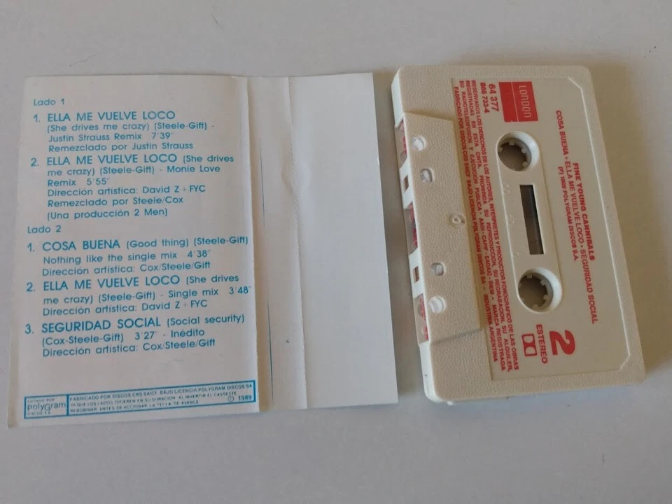 Fine Young Cannibals She Drives Me Crazy - Cassette Argentina Pressing EXC Cond - Image 3 of 3