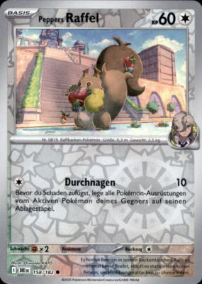 Pokemon 158/182 - Peppers Raffel - Reverse Holo - Ewige Rivalen